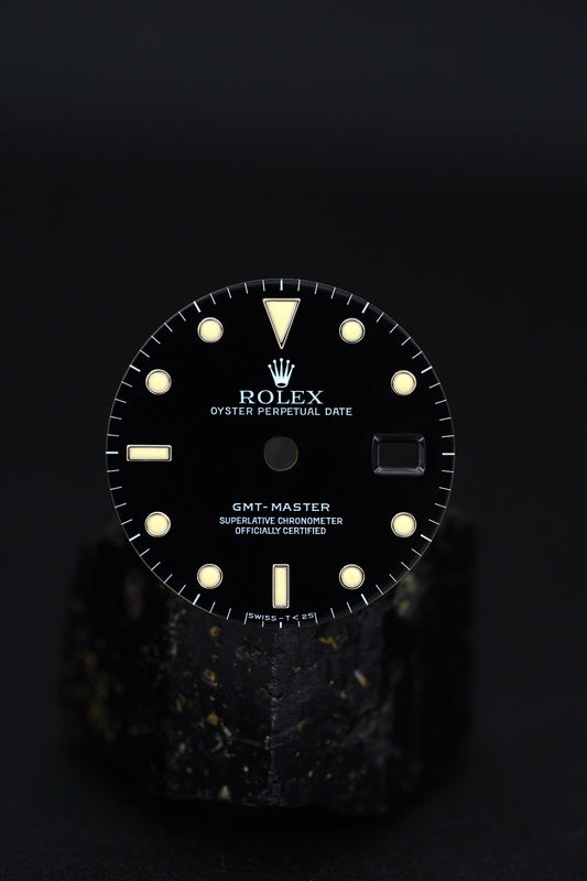 Rolex black dial for GMT-Master II 16710 | 16760 Tritium Pumpkin Patina
