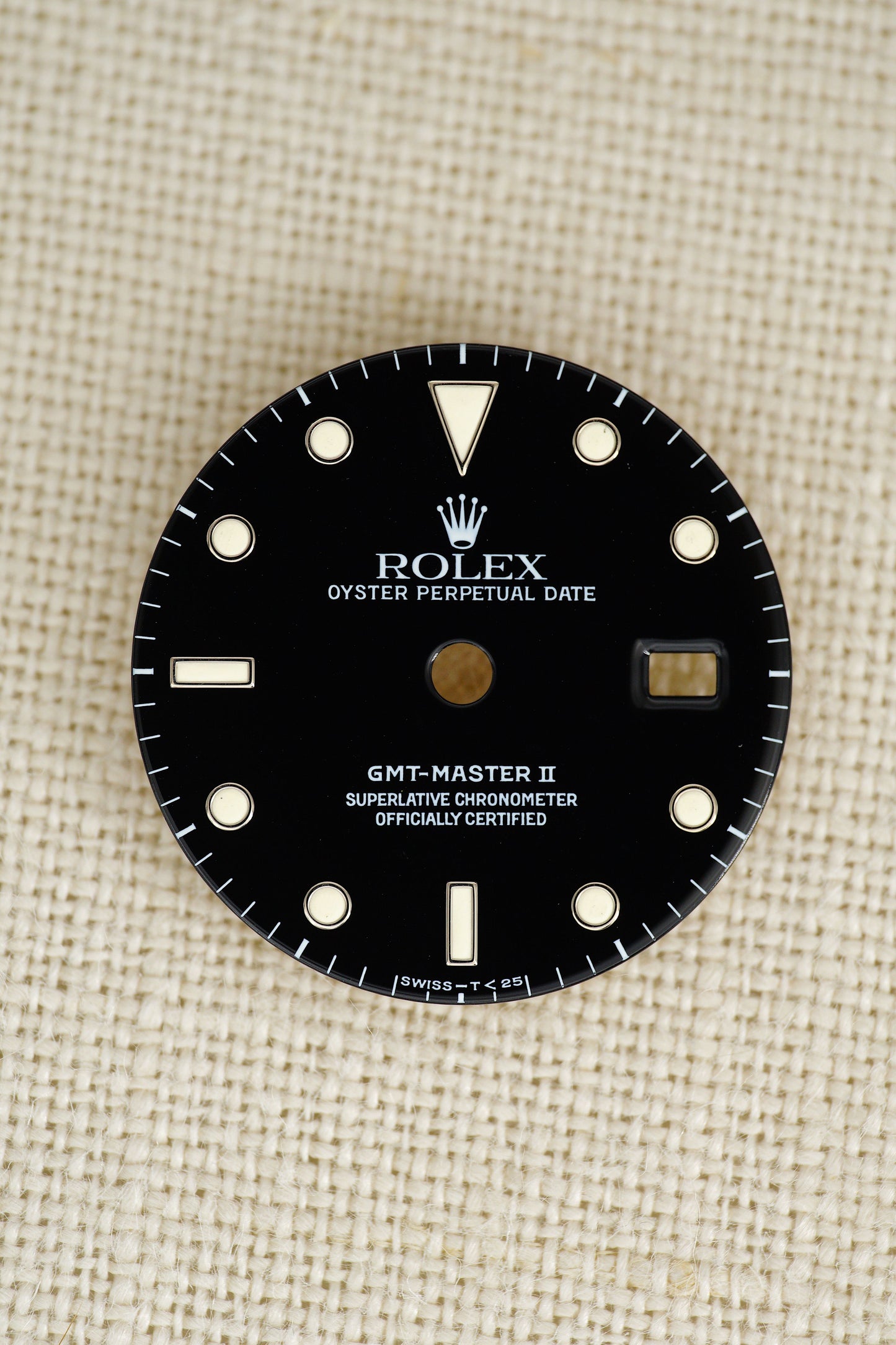 Rolex schwarzes Zifferblatt für GMT-Master II 16710 | 16760 Tritium light Patina