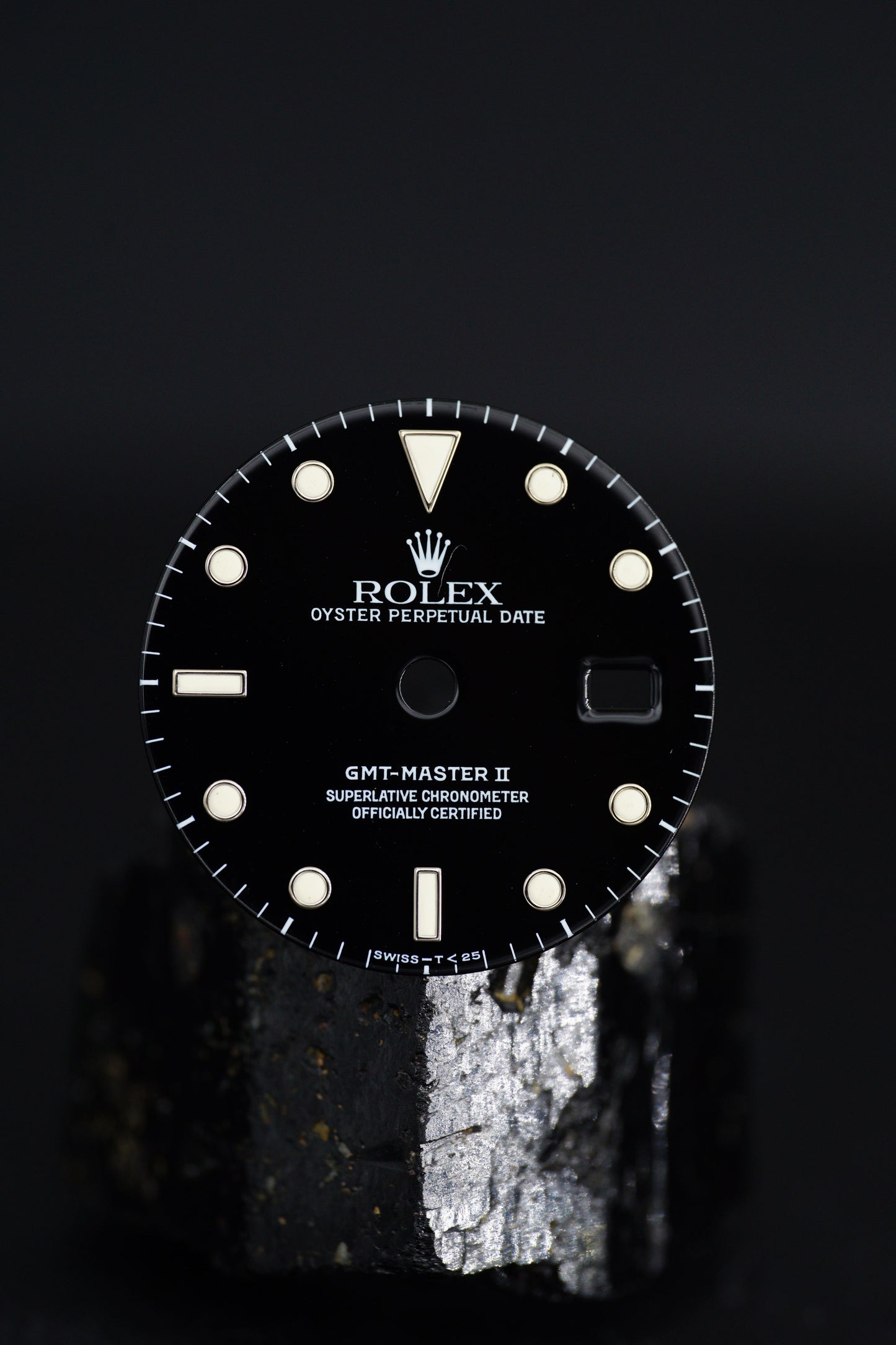 Rolex schwarzes Zifferblatt für GMT-Master II 16710 | 16760 Tritium light Patina