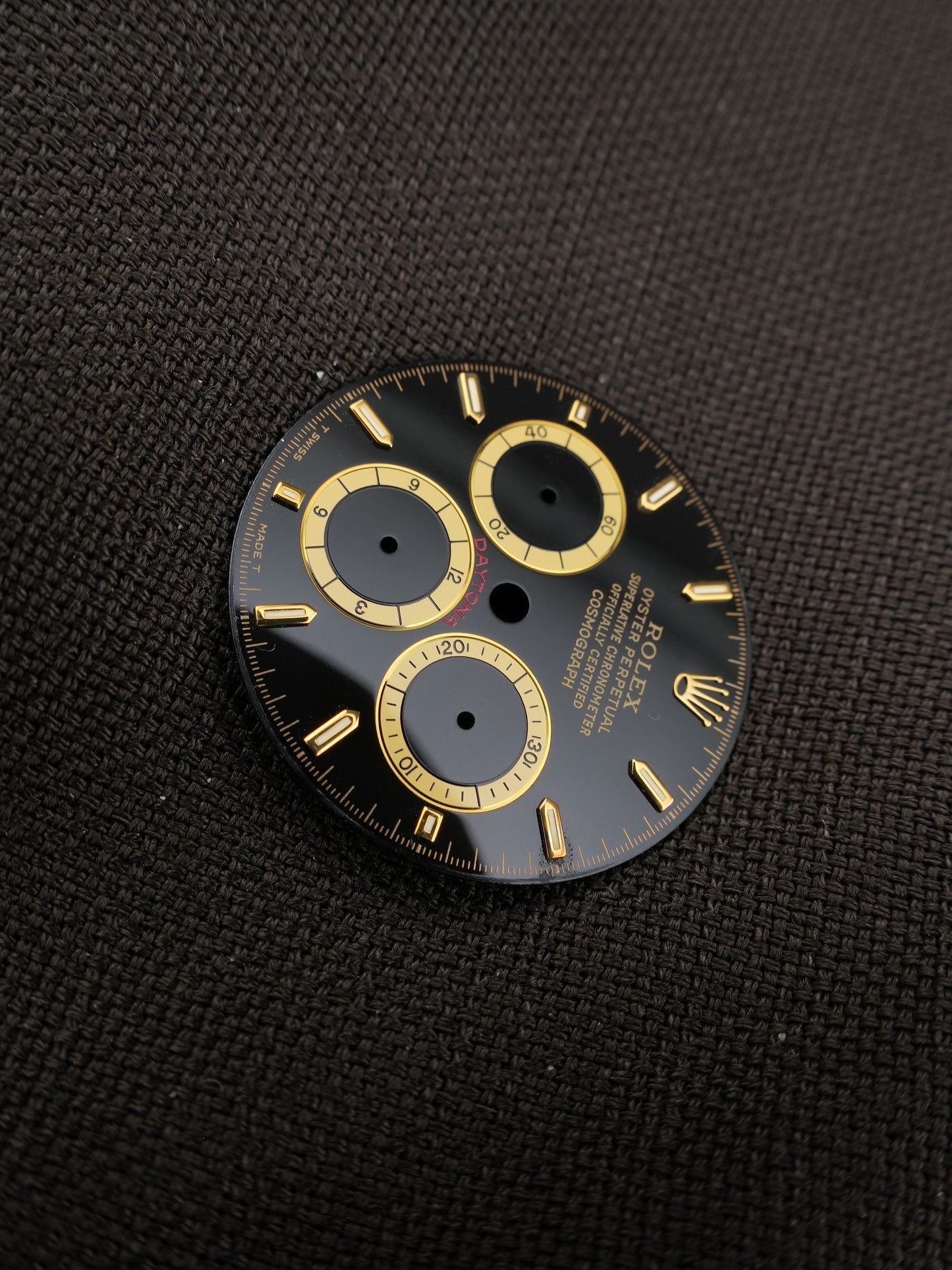 Rolex Zifferblatt "Inverted Six" für Cosmograph Daytona 'Zenith' 16523 | 16518 | 16528 Tritium