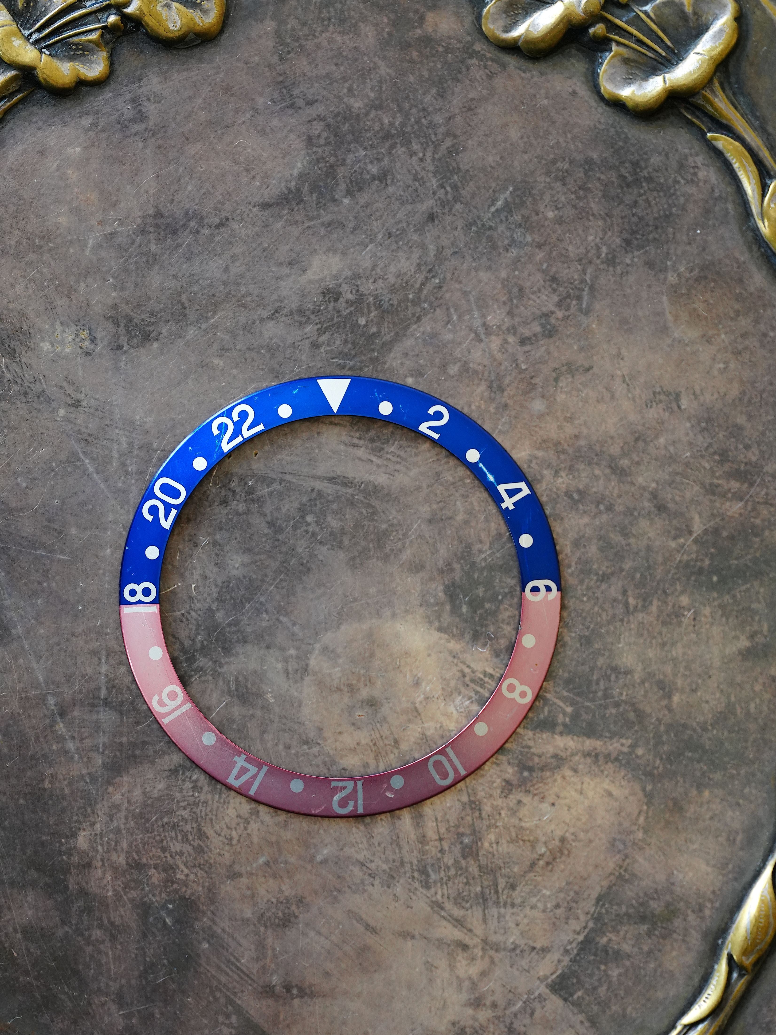 Rolex faded Fat Font Seriph Inlay | Insert | Einlage Blue Back für GMT ...