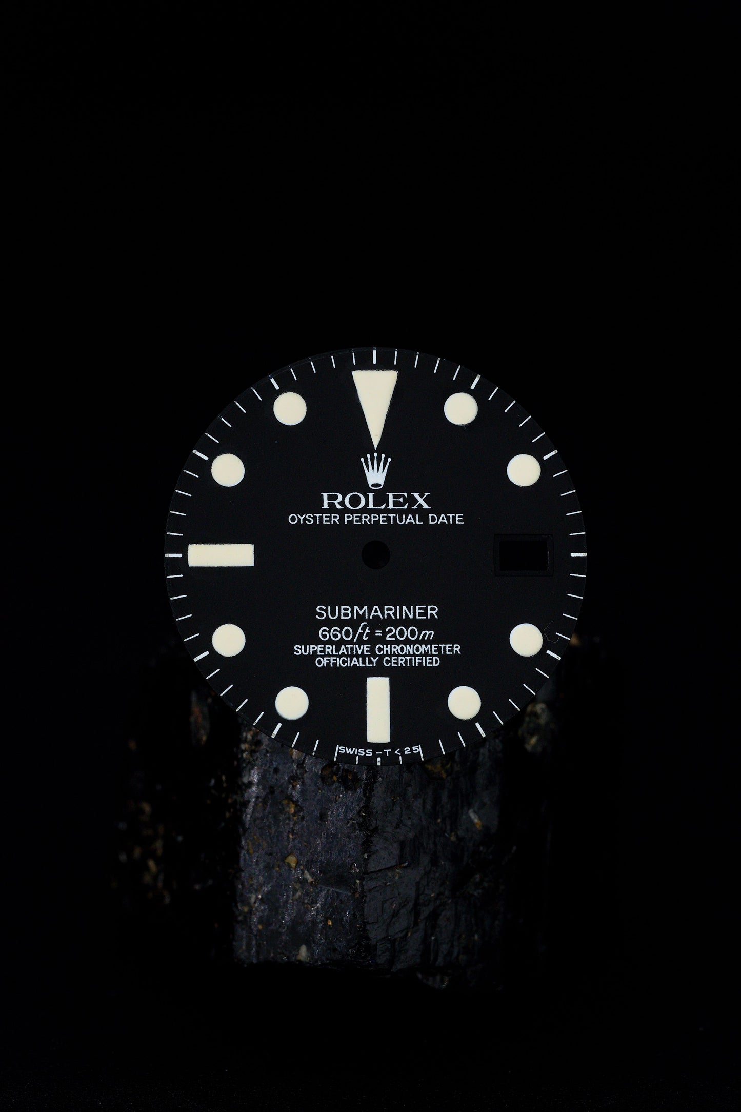 Rolex Servicezifferblatt für Submariner 1680 Tritium Vanille Patina