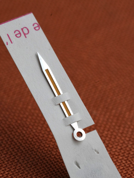 Rolex NOS Minuten Zeiger für Plexi Sportmodelle 5512 | 5513 | 1680 | 1665 Pumpkin Patina Tritium
