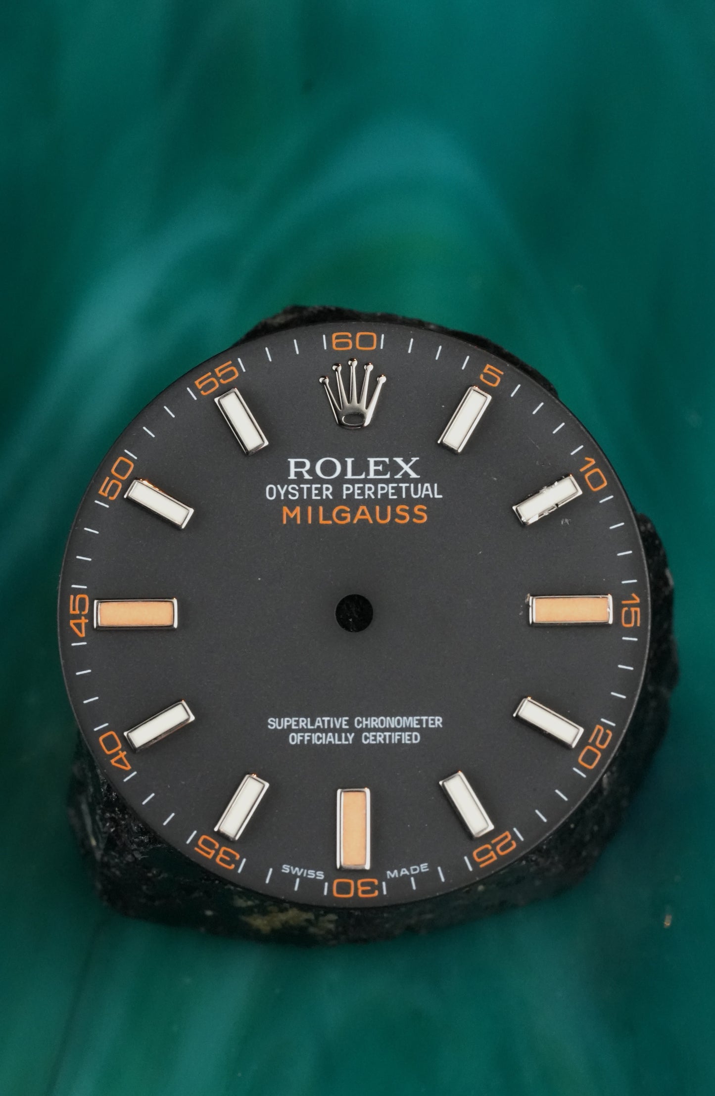 Rolex Zifferblatt schwarz für Milgauss 116400GV
