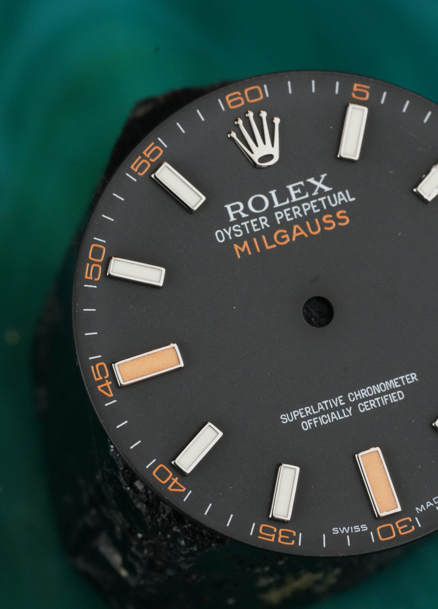 Rolex Zifferblatt schwarz für Milgauss 116400GV