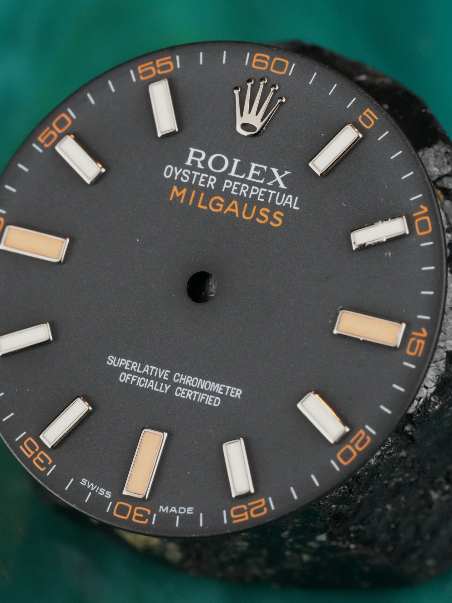 Rolex Zifferblatt schwarz für Milgauss 116400GV