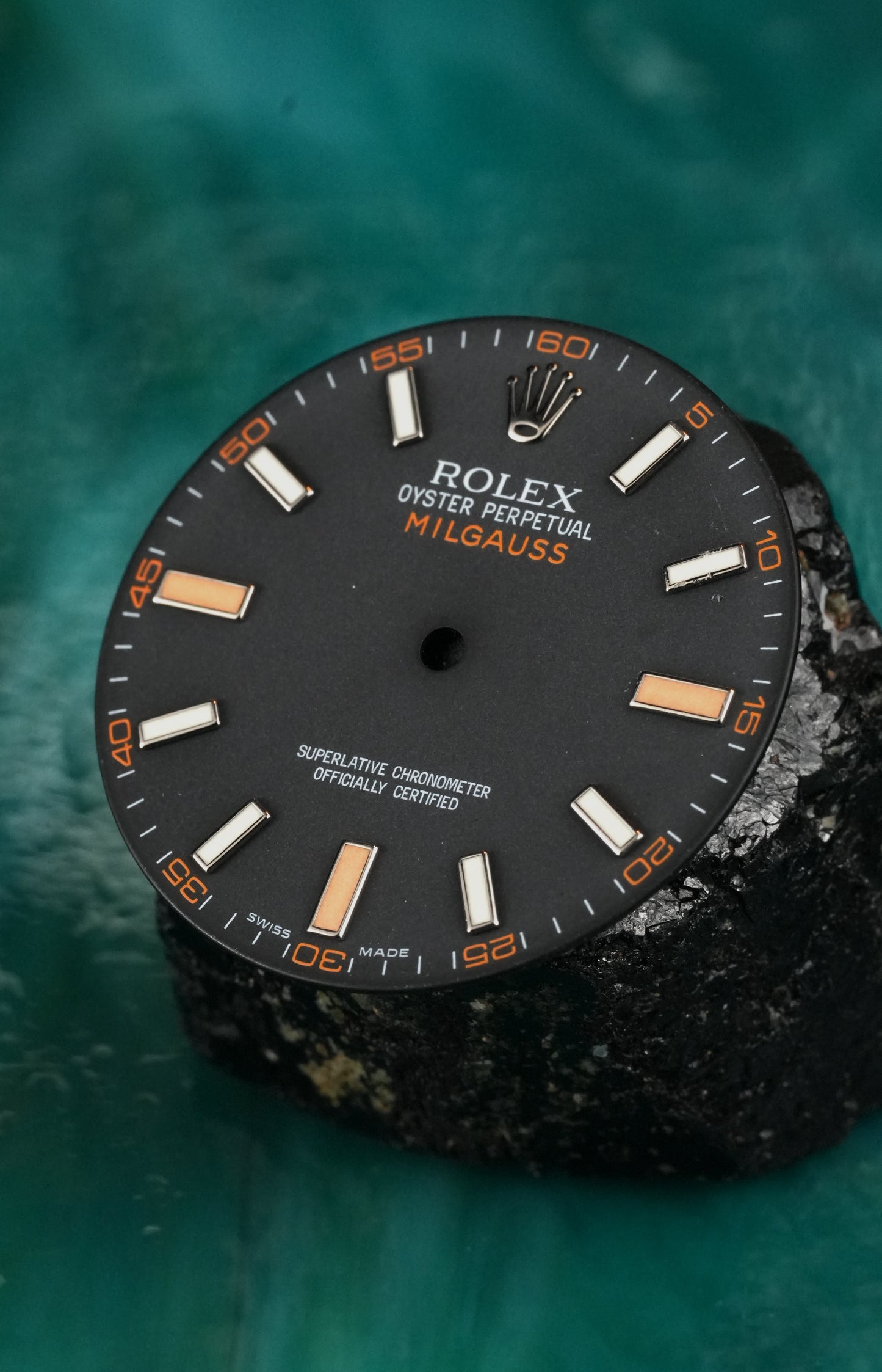 Rolex Zifferblatt schwarz für Milgauss 116400GV