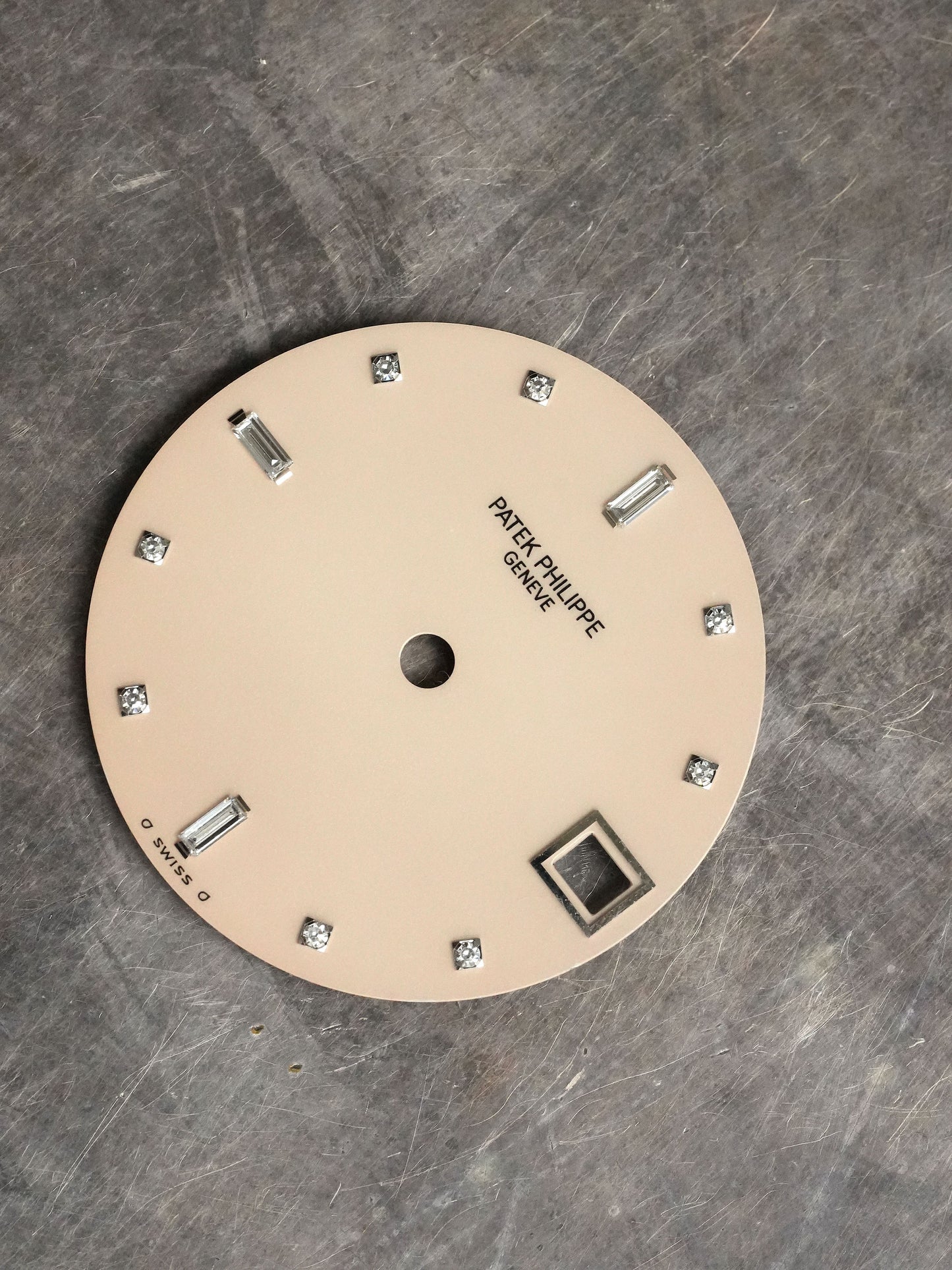 Patek Philippe NOS Sigma Salmon Diamond Baguette Dial 3998