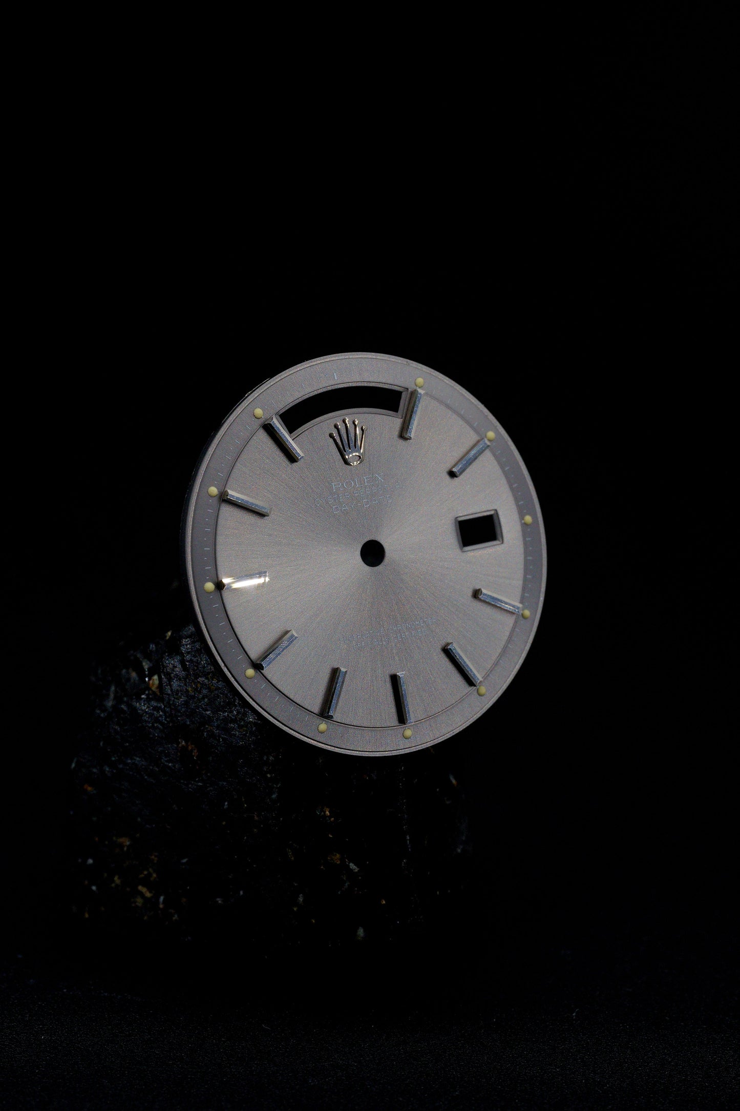 Rolex "Grey Ghost Dial" Zifferblatt für Day-Date 36 mm 1803/9 | 1803/6 | 1802 (Zinc Sulfid Tritium) inkl. Zeiger