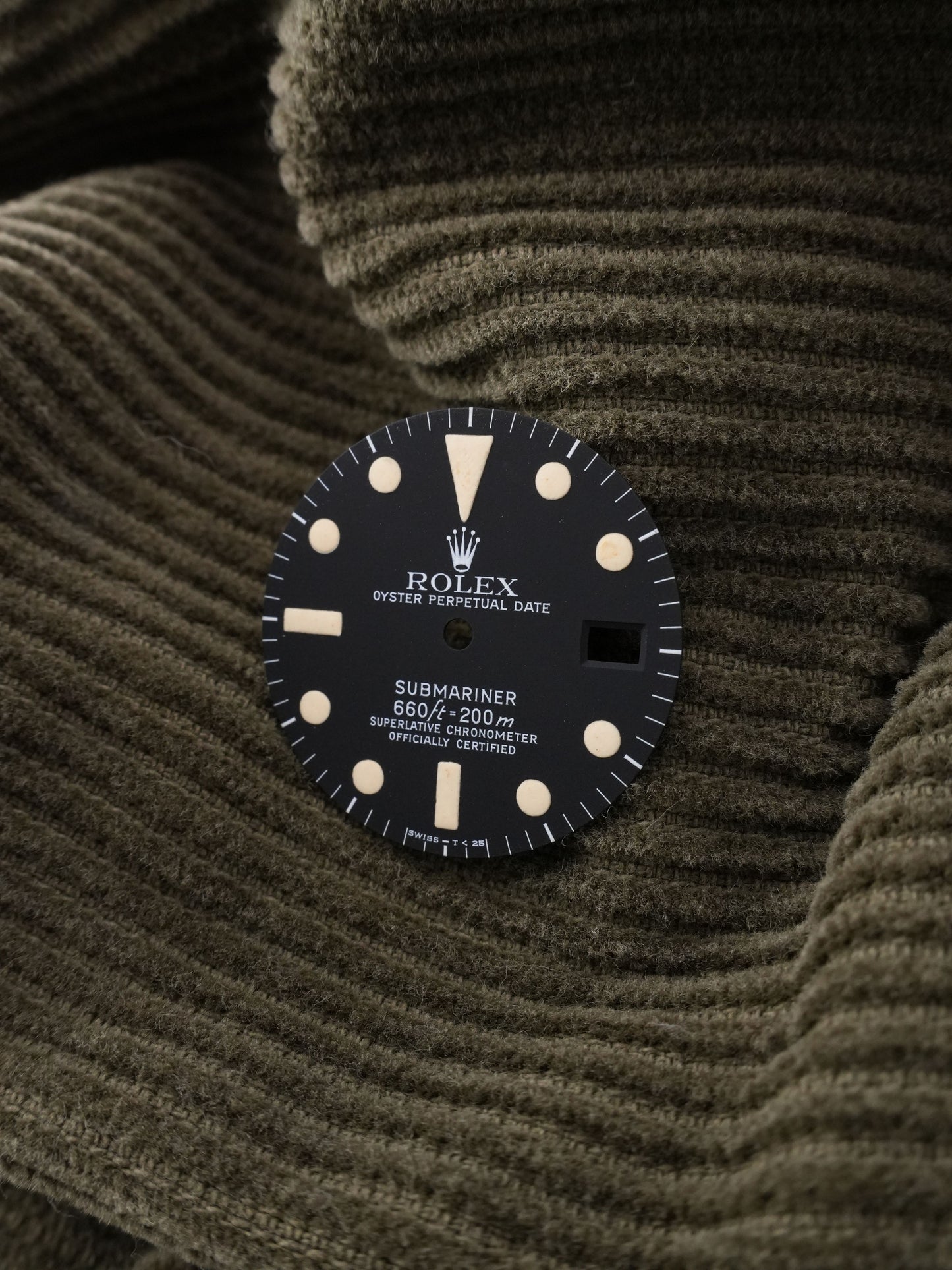 Rolex Matte NOS Dial for Submariner 1680 Tritium Vanilla Patina