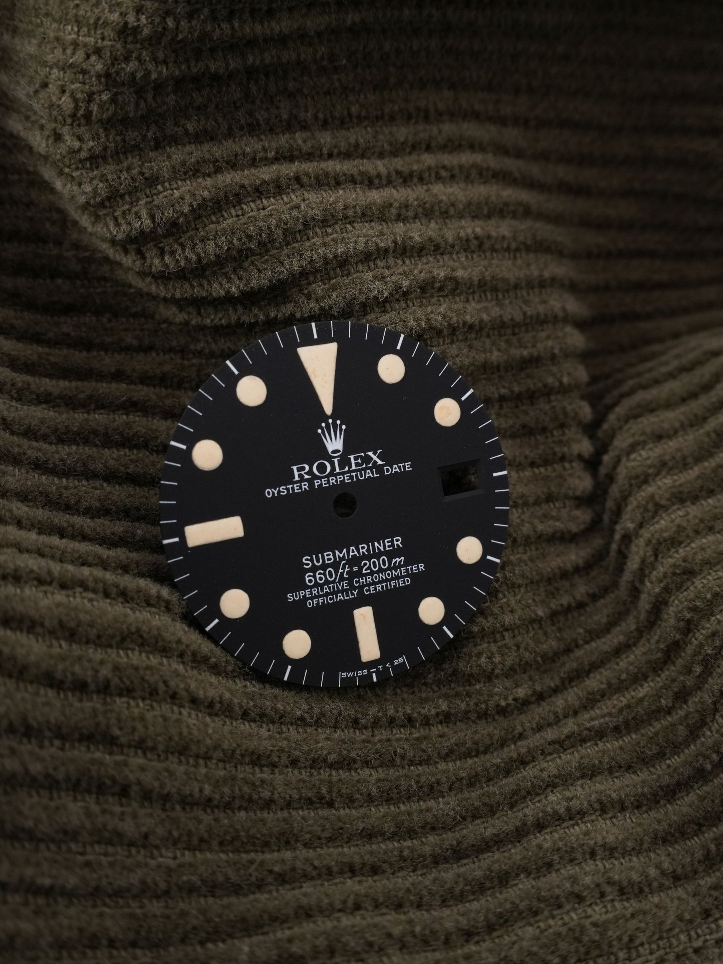 Rolex Matte NOS Dial for Submariner 1680 Tritium Vanilla Patina