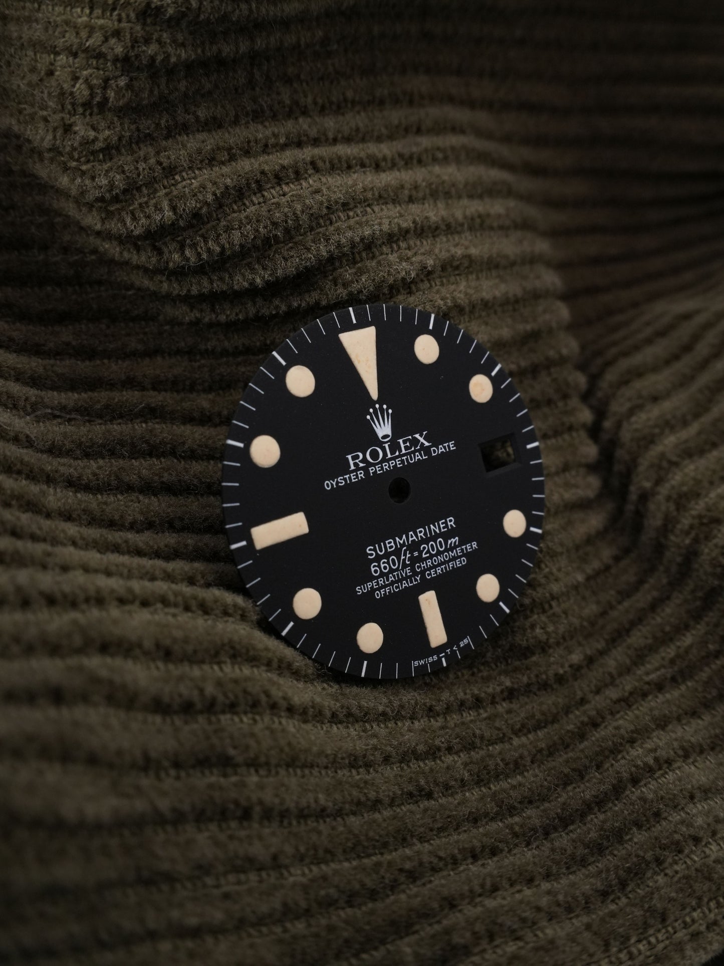 Rolex Matte NOS Dial for Submariner 1680 Tritium Vanilla Patina