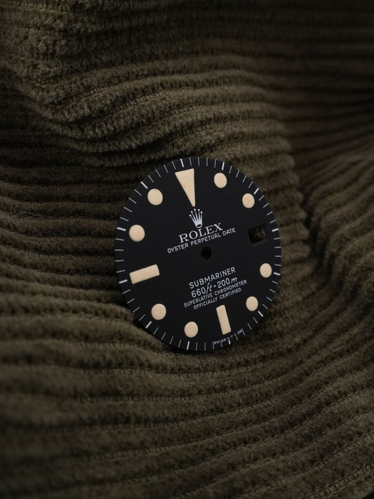 Rolex Matte NOS Dial for Submariner 1680 Tritium Vanilla Patina