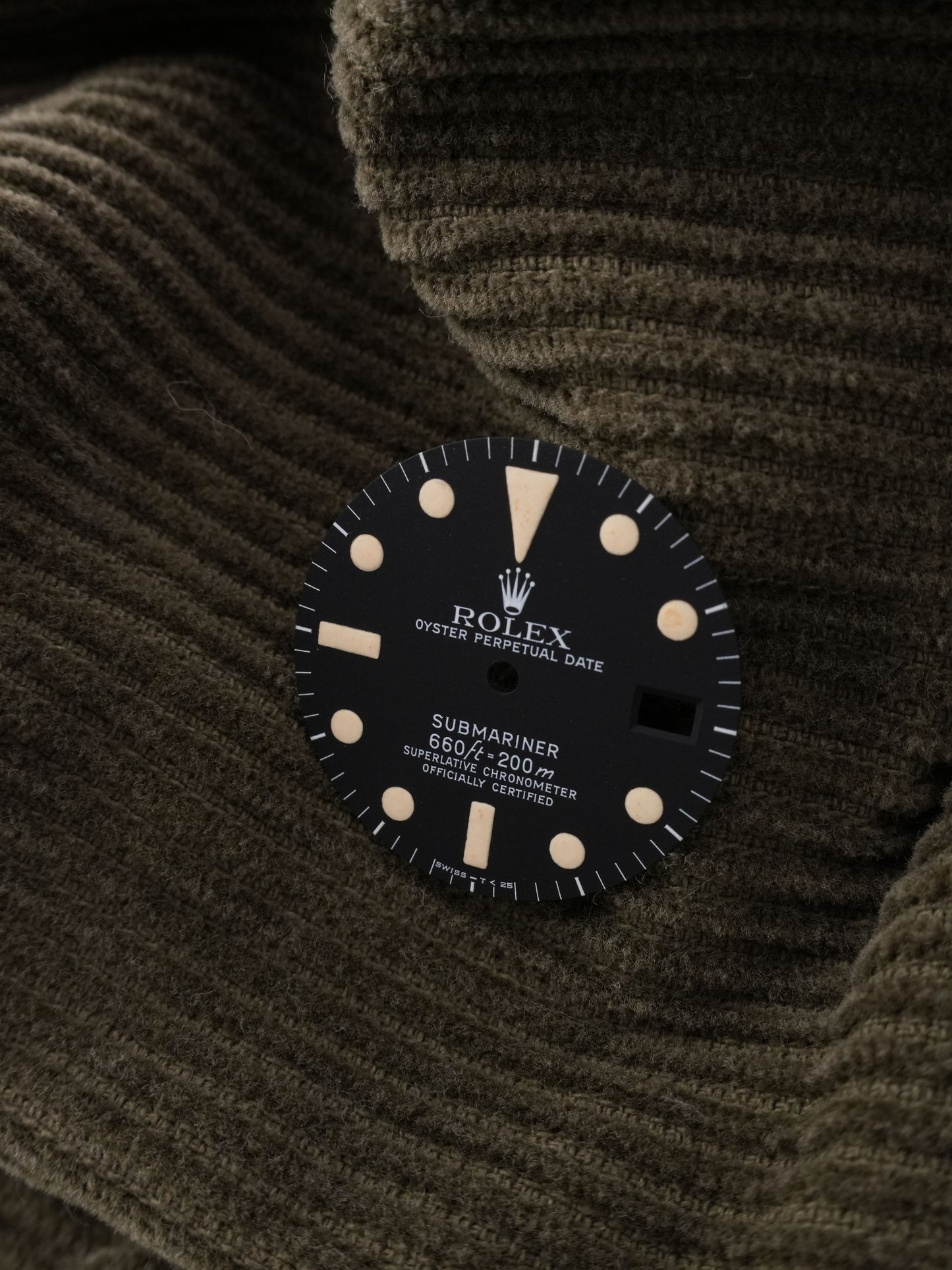Rolex Matte NOS Dial for Submariner 1680 Tritium Vanilla Patina