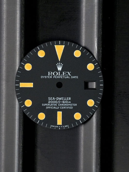 Rolex Zifferblatt matt für Sea-Dweller 1665 Tritium Pumpkin Patina