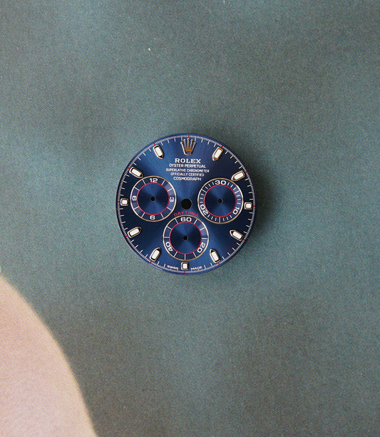 Rolex Zifferblatt Blau für Daytona 116519 / 116509 / 116520 Blue Daytona dial Chromalight