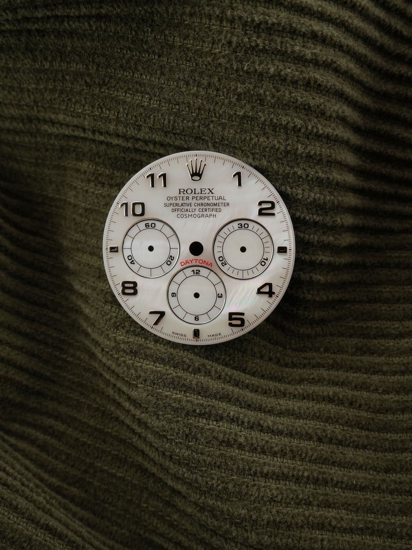 Rolex Dial & Hand Set MOP "Mother of Pearl" White Ramon for Cosmograph Zenith Daytona 16519