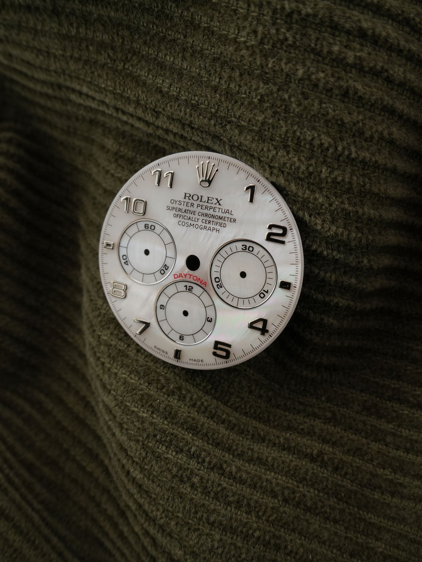 Rolex Dial & Hand Set MOP "Mother of Pearl" White Ramon for Cosmograph Zenith Daytona 16519