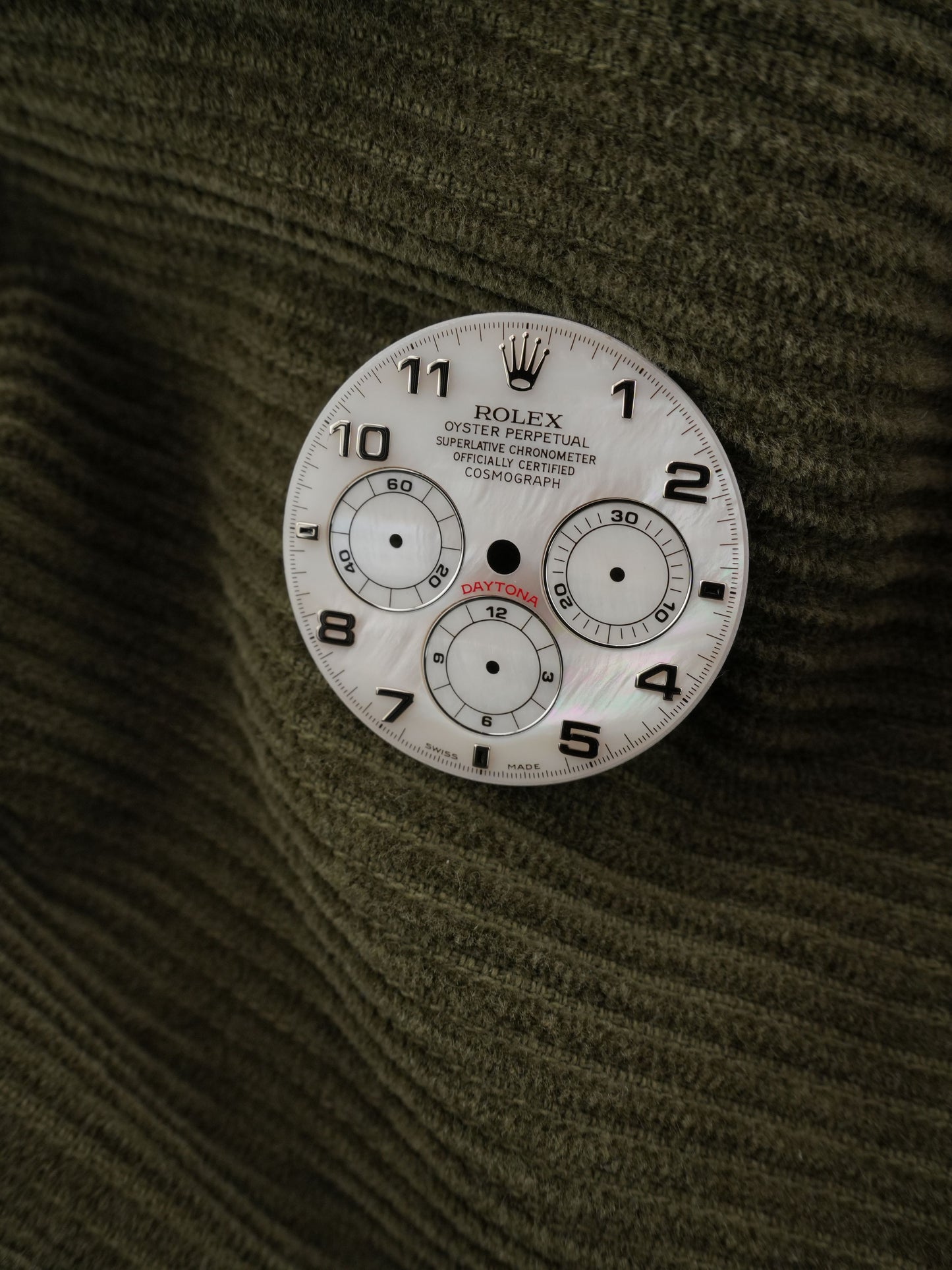 Rolex Dial & Hand Set MOP "Mother of Pearl" White Ramon for Cosmograph Zenith Daytona 16519