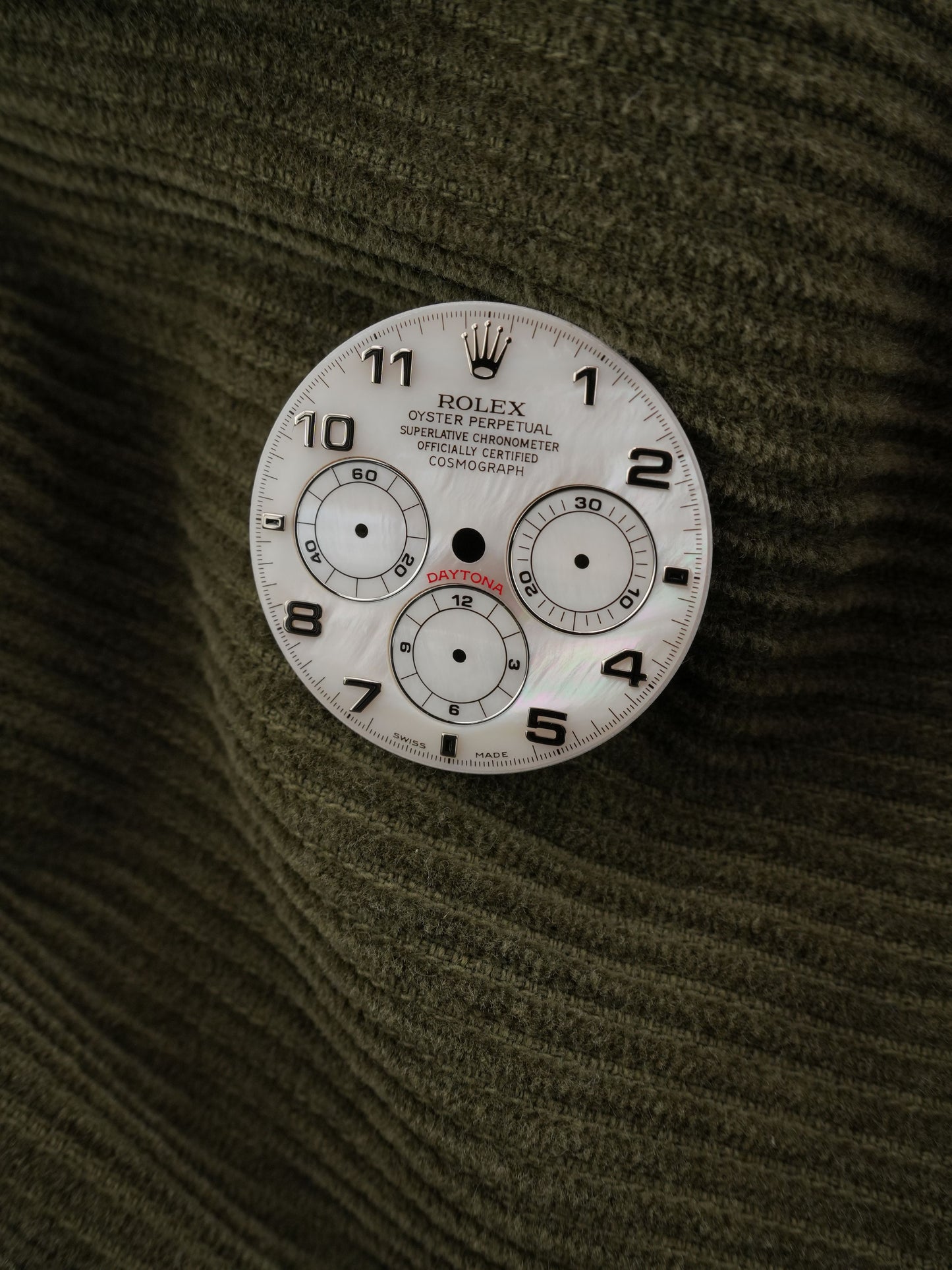 Rolex Dial & Hand Set MOP "Mother of Pearl" White Ramon for Cosmograph Zenith Daytona 16519