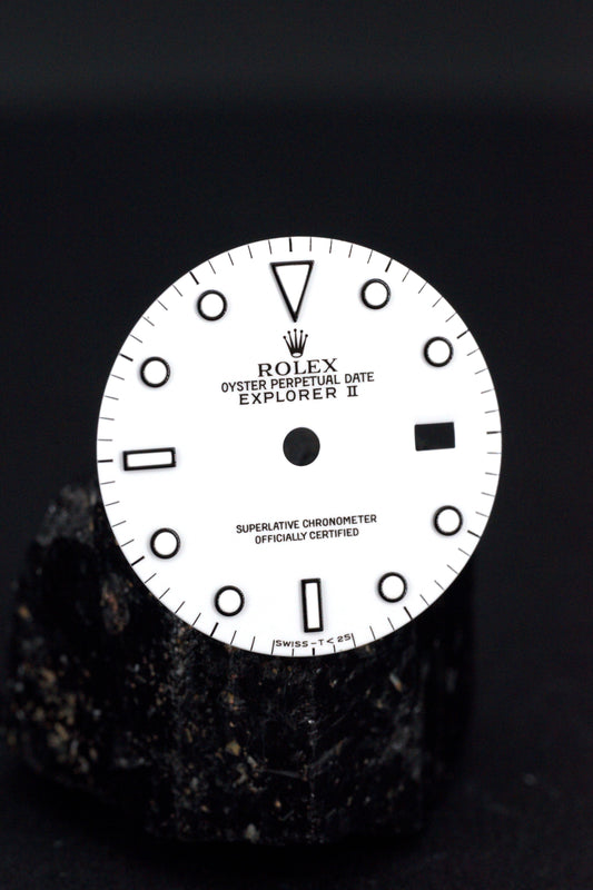 Rolex Zifferblatt & Zeigersatz für Explorer II 16570 | 16550 polar weiß Tritium