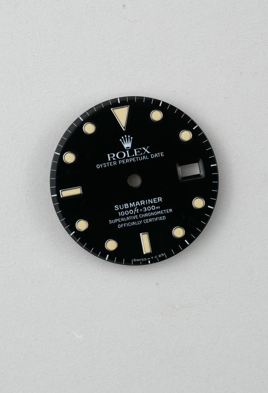 Rolex Zifferblatt ,,Black Dial'' für Submariner 16610 | 16800 | 168000 Tritium Patina