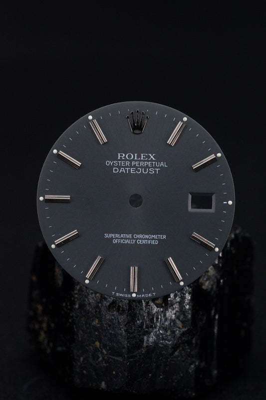 Rolex NOS „Grey Dial" Zifferblatt Grau für OP Datejust 36 mm 16234 | 16030 | 16200 Tritium