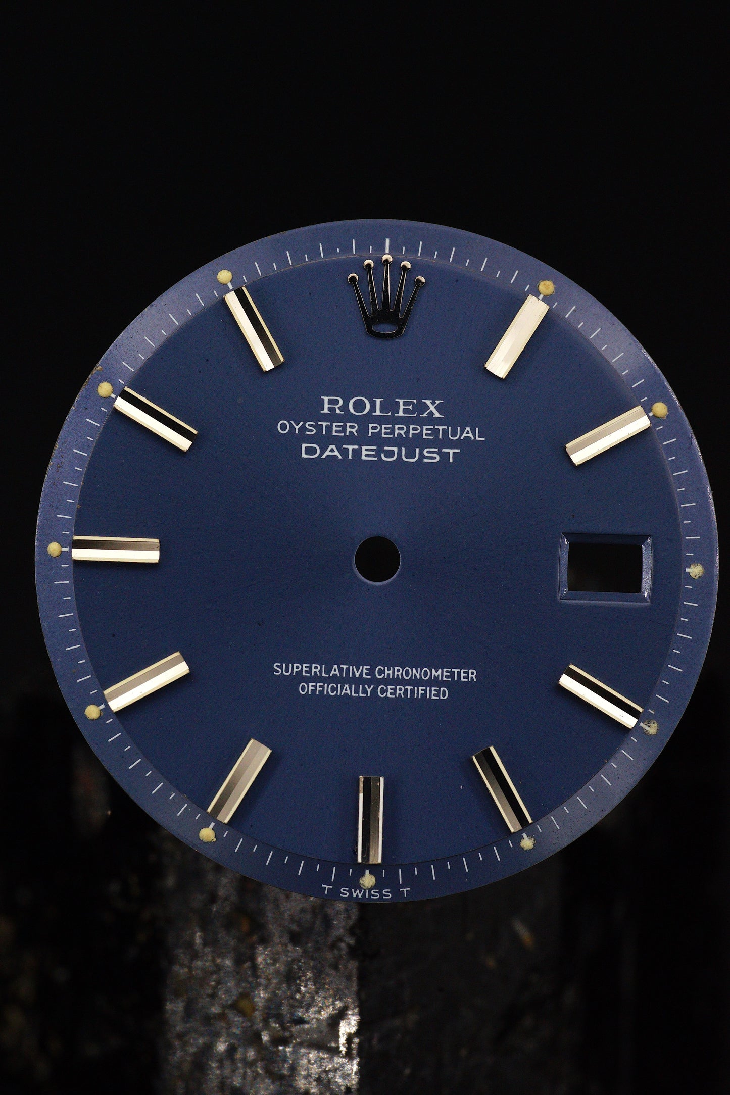 Rolex Zifferblatt Blau für Op Datejust 36 mm 1600 | 1601 | 1603 Tritium