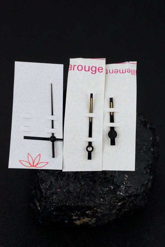 Rolex NOS "Buckley" Handset Black for Datejust 16000 | 16030 | 16014 | 17000 | 17014 | 17013 Tritium