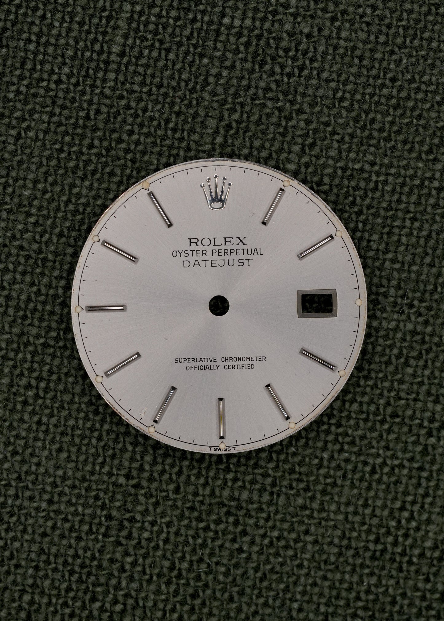 Rolex Zifferblatt Silber-Beige "Stick Dial'' für Datejust 16014 | 16234 Tritium