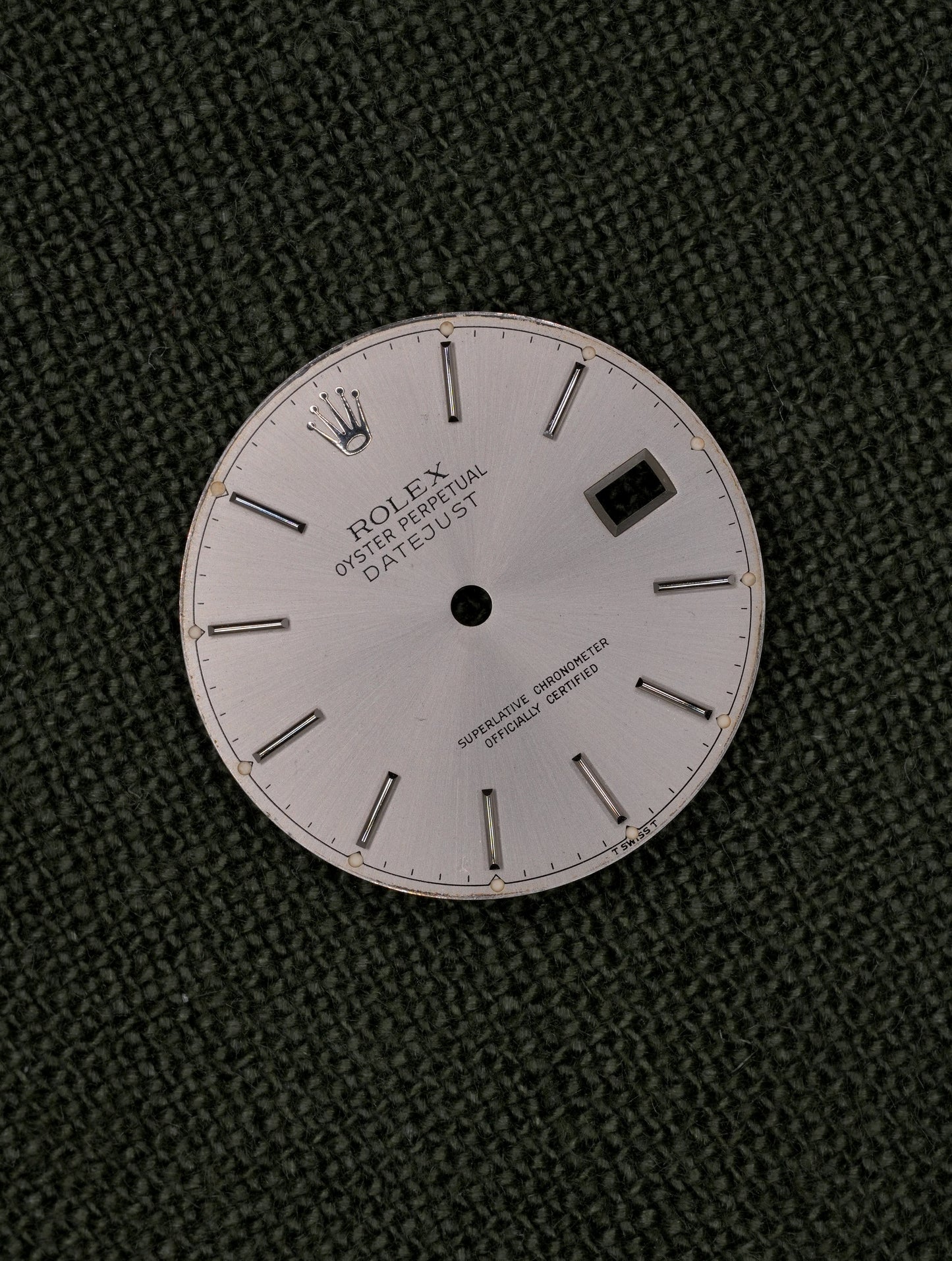 Rolex Zifferblatt Silber-Beige "Stick Dial'' für Datejust 16014 | 16234 Tritium