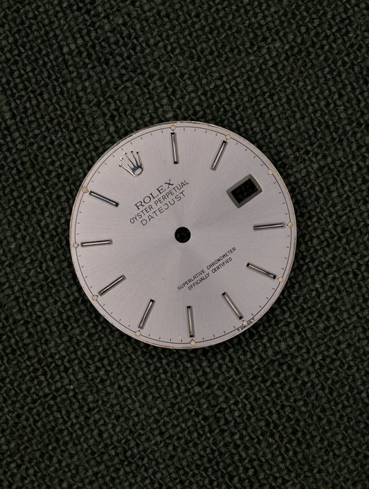 Rolex Zifferblatt Silber-Beige "Stick Dial'' für Datejust 16014 | 16234 Tritium