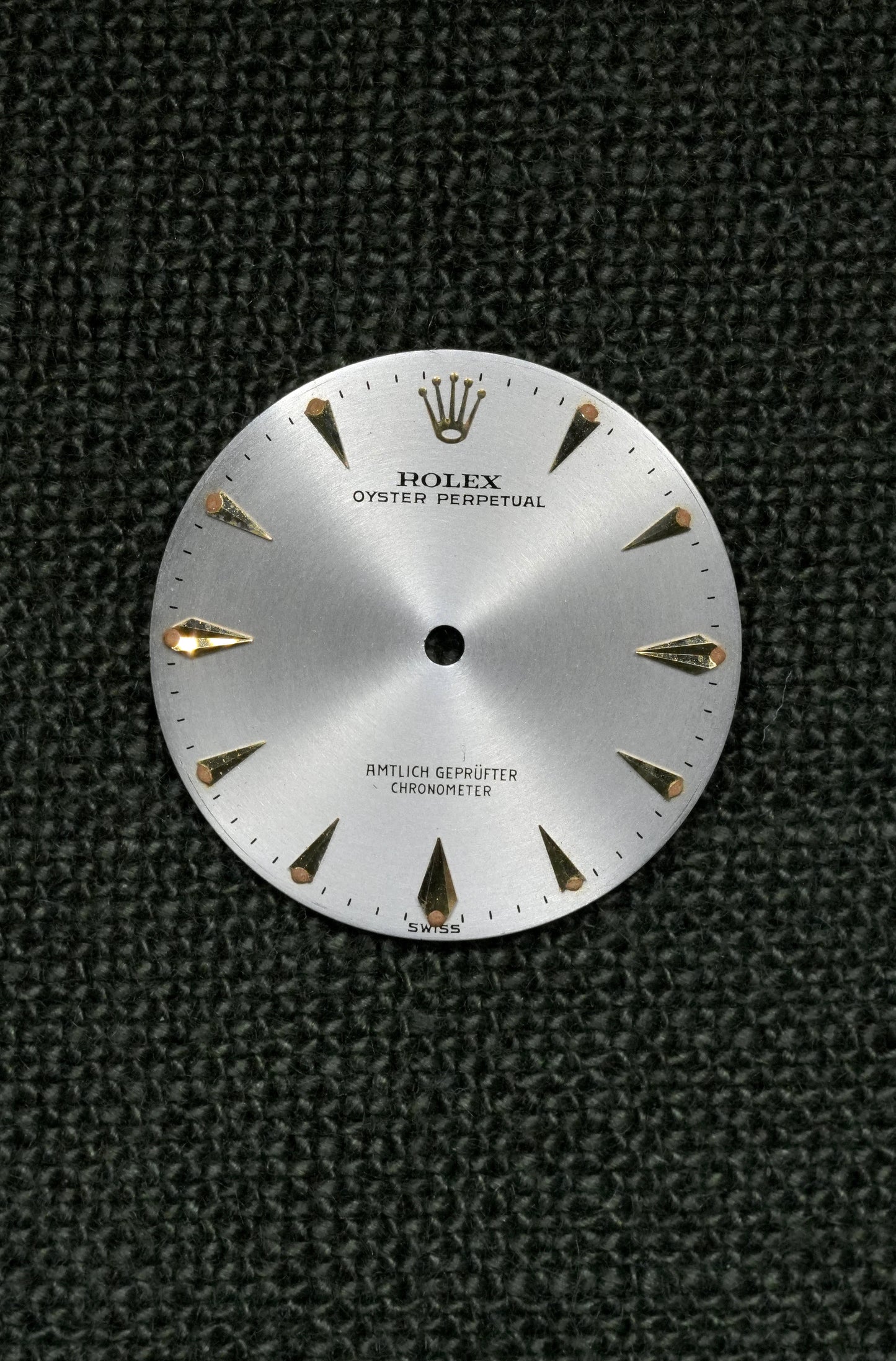 Rolex NOS Silver Dial for Oyster Yellow Gold Models 1002 | Rare Lettering
