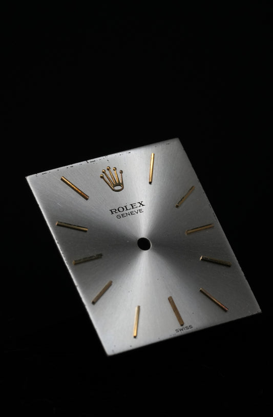 Rolex Zifferblatt Silber "Silver Dial'' für Cellini 3603 Gelbgold - guter Zustand, sichtbare Gebrauchsspuren