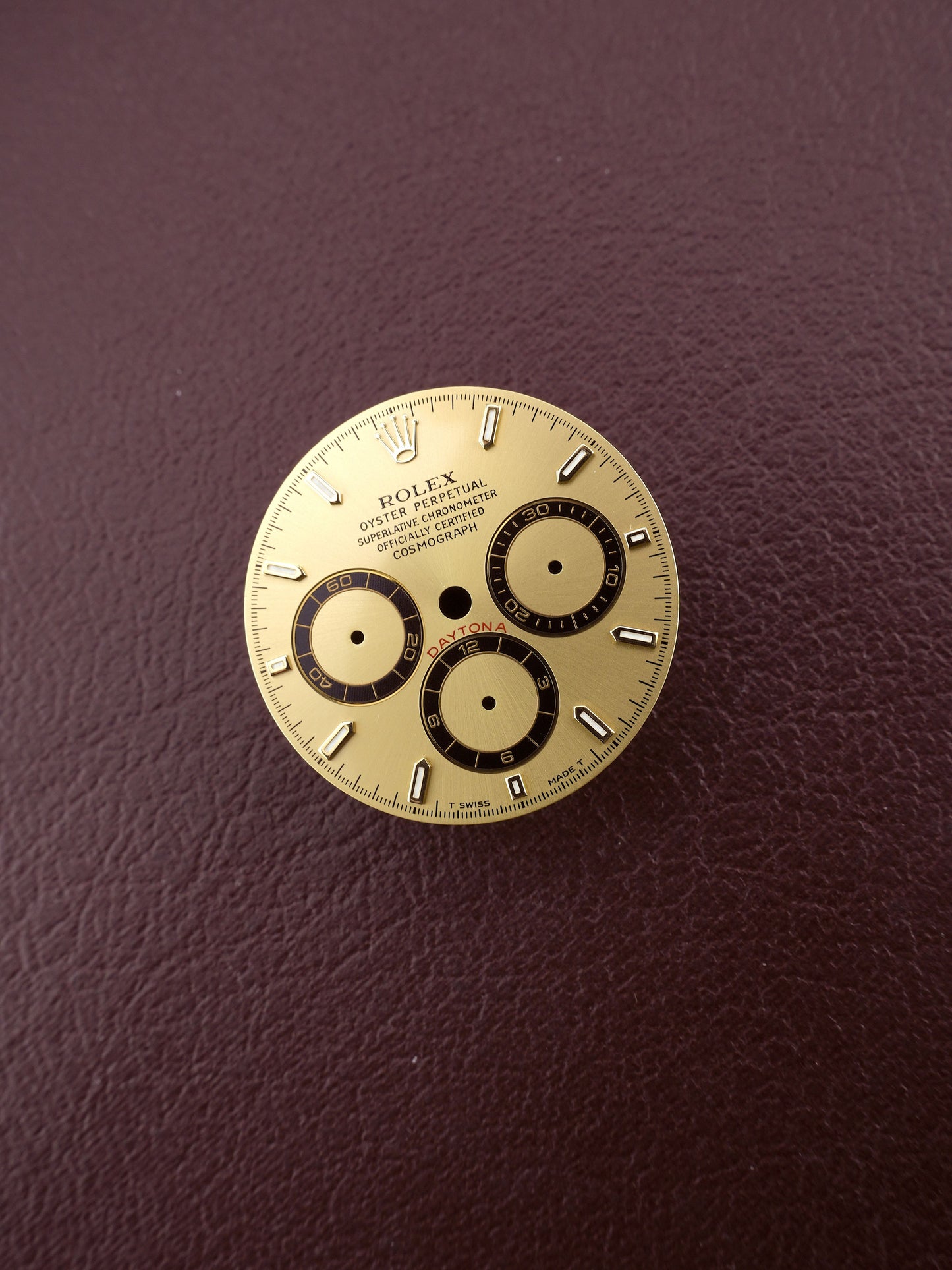 Rolex NOS Zifferblatt Gold 5 Digit für Zenith Cosmograph Daytona 16523 | 16528