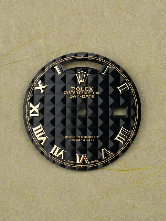 Rolex  „Pyramid“  Zifferblatt schwarz für Day-Date 36 mm 18238 | 18038 | 118238