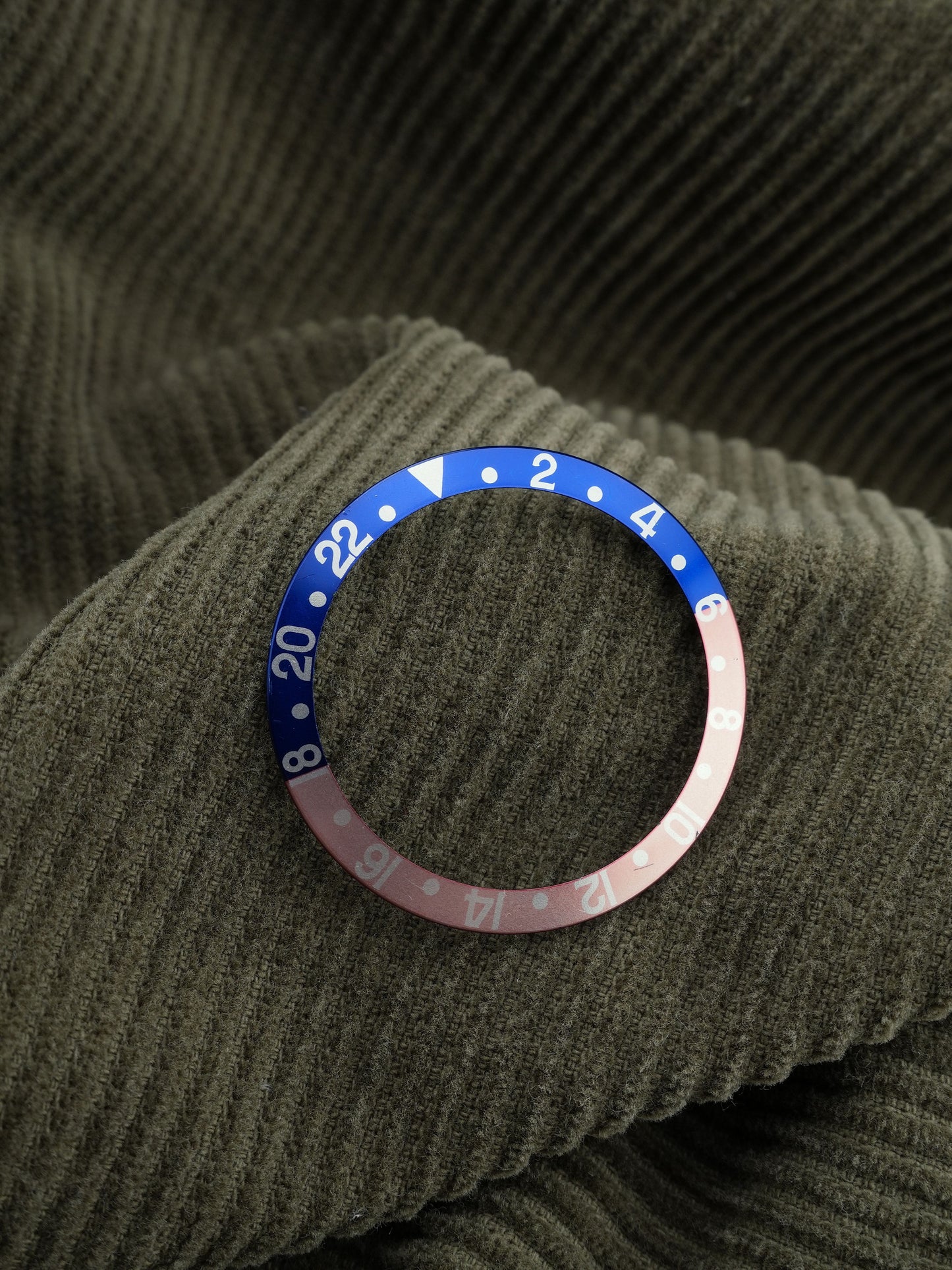 Rolex Inlay | Insert for GMT-Master 16700 | 16710 | 16760 Pepsi Fat Front Faded Seriph