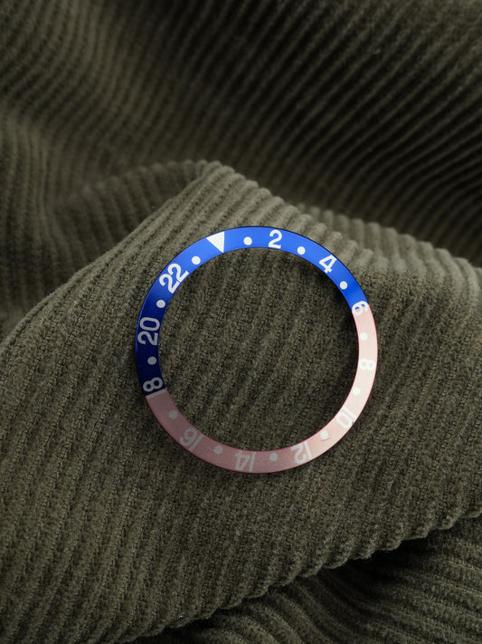 Rolex Inlay | Insert for GMT-Master 16700 | 16710 | 16760 Pepsi Fat Front Faded Seriph