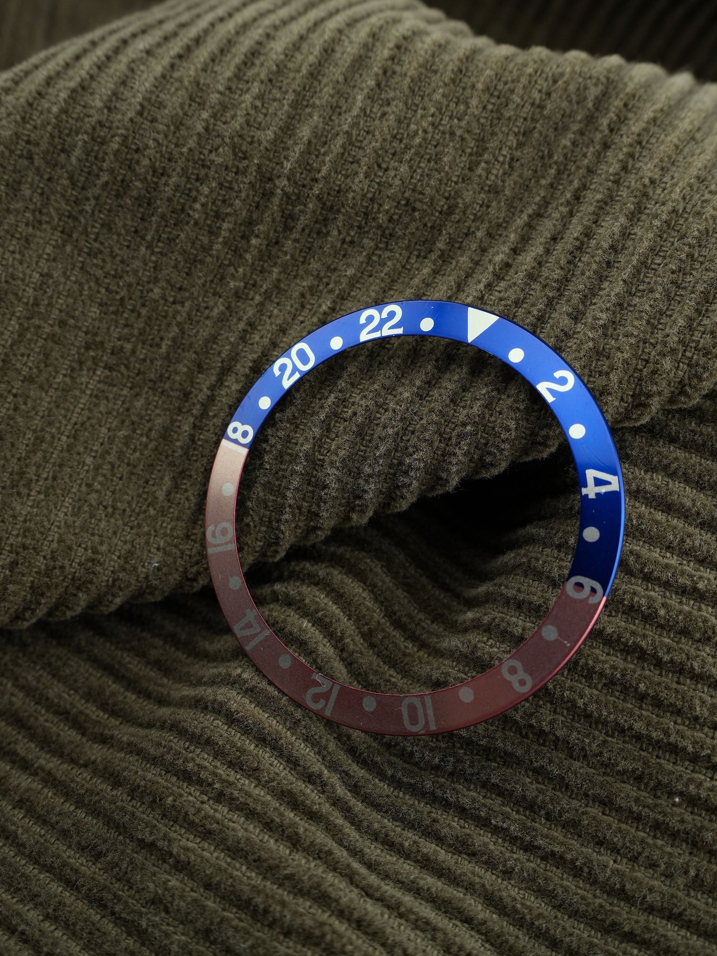 Rolex Inlay | Insert for GMT-Master 16700 | 16710 | 16760 Pepsi Fat Front Faded Seriph