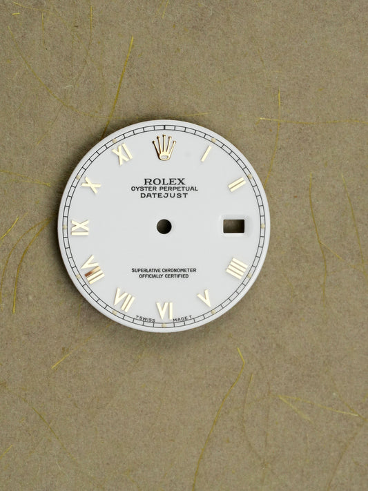 Rolex "White Roman" Zifferblatt weiß für OP Datejust 36 mm 16013 | 16018 | 16233 | 16238 Tritium