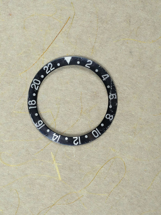 Rolex Inlay | Einlage fat font serif schwarz für GMT-Master 1675 | 16750