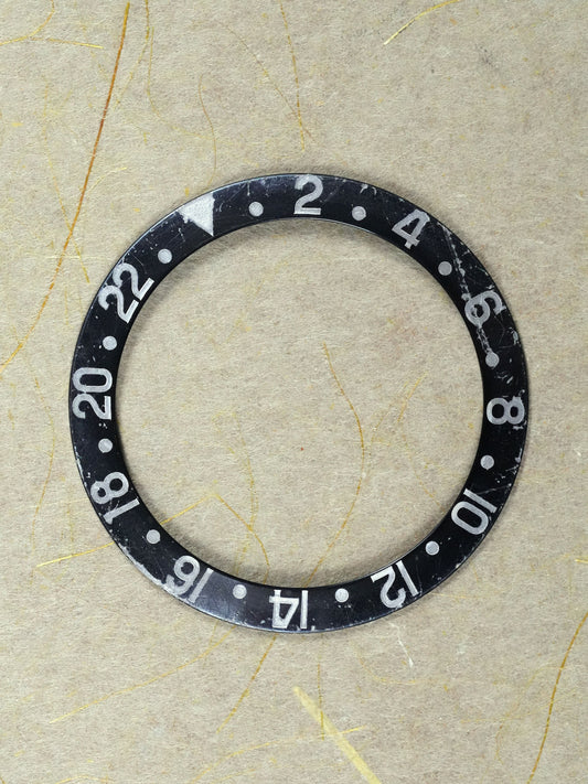 Rolex Inlay | Einlage fat font serif schwarz für GMT-Master 1675 | 16750