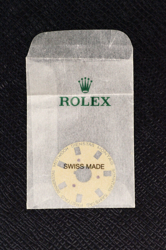 Rolex "deutsch" Tagesscheibe beige für Day-Date 36 mm 18038 | 18039 | 18028 | 19018 | 19028 mit caliber 3055 | 5055