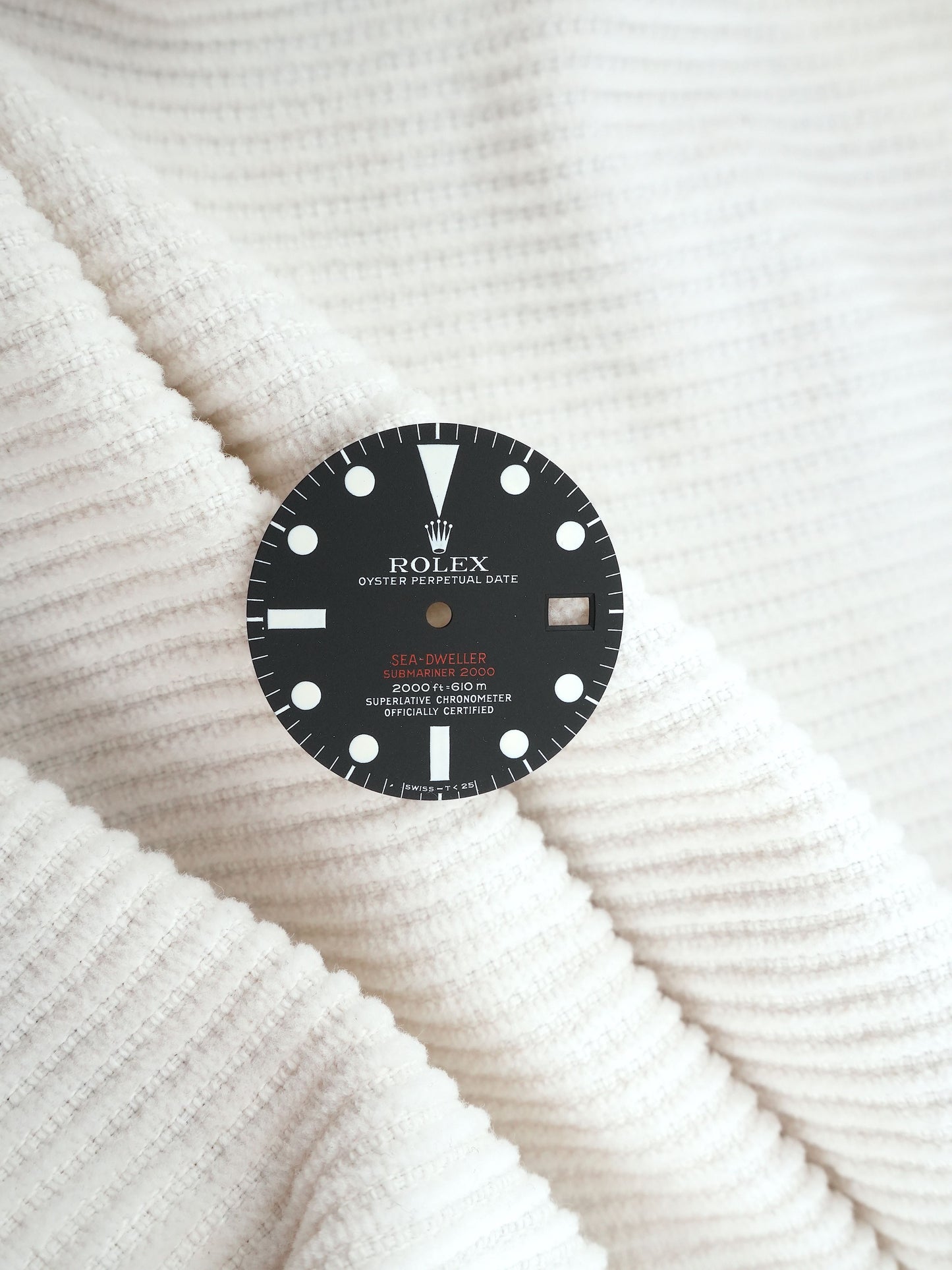 Rolex NOS Double Red MK3 (MKIII) Zifferblatt für Sea-Dweller 1665