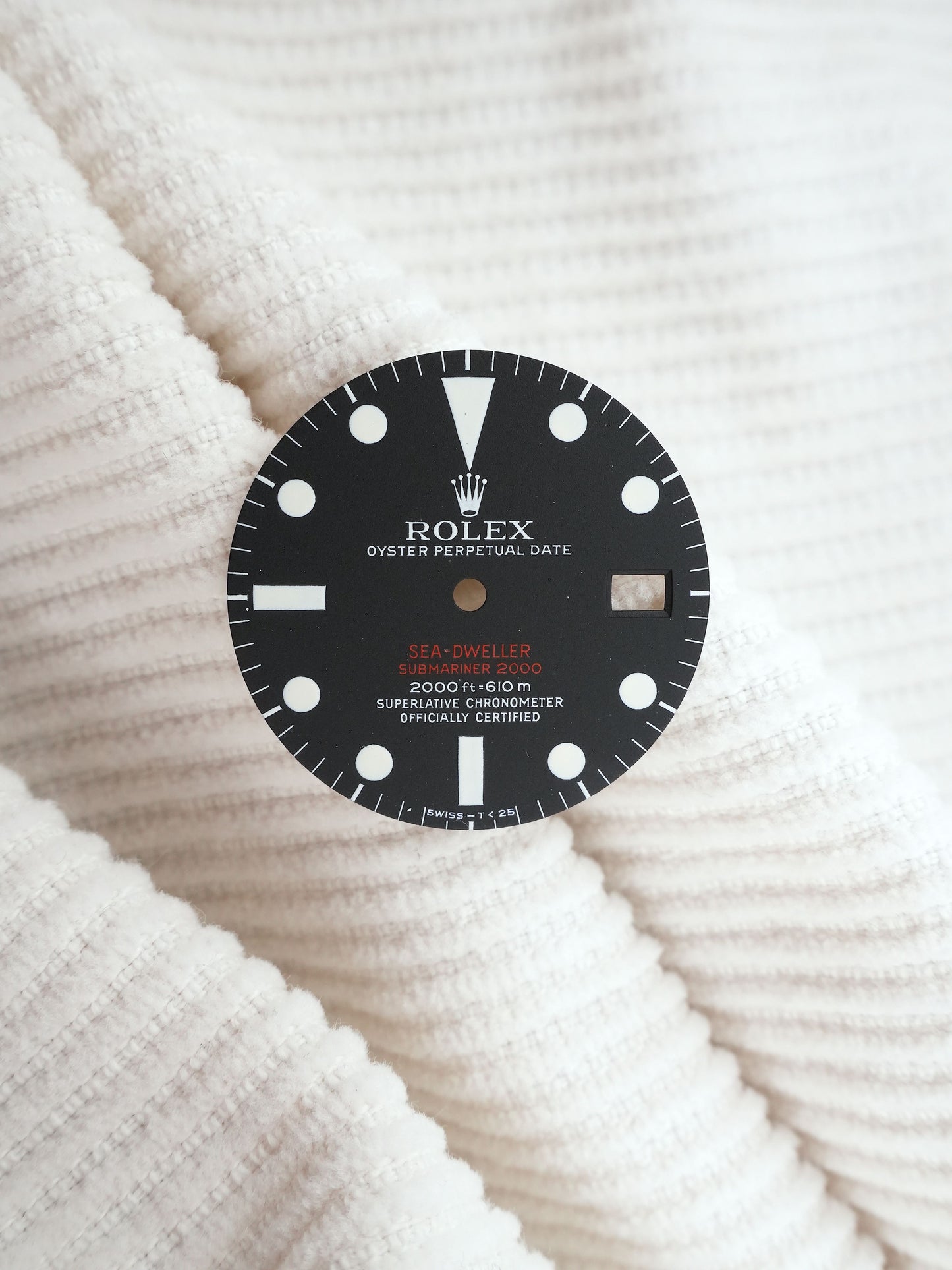 Rolex NOS Double Red MK3 (MKIII) Zifferblatt für Sea-Dweller 1665