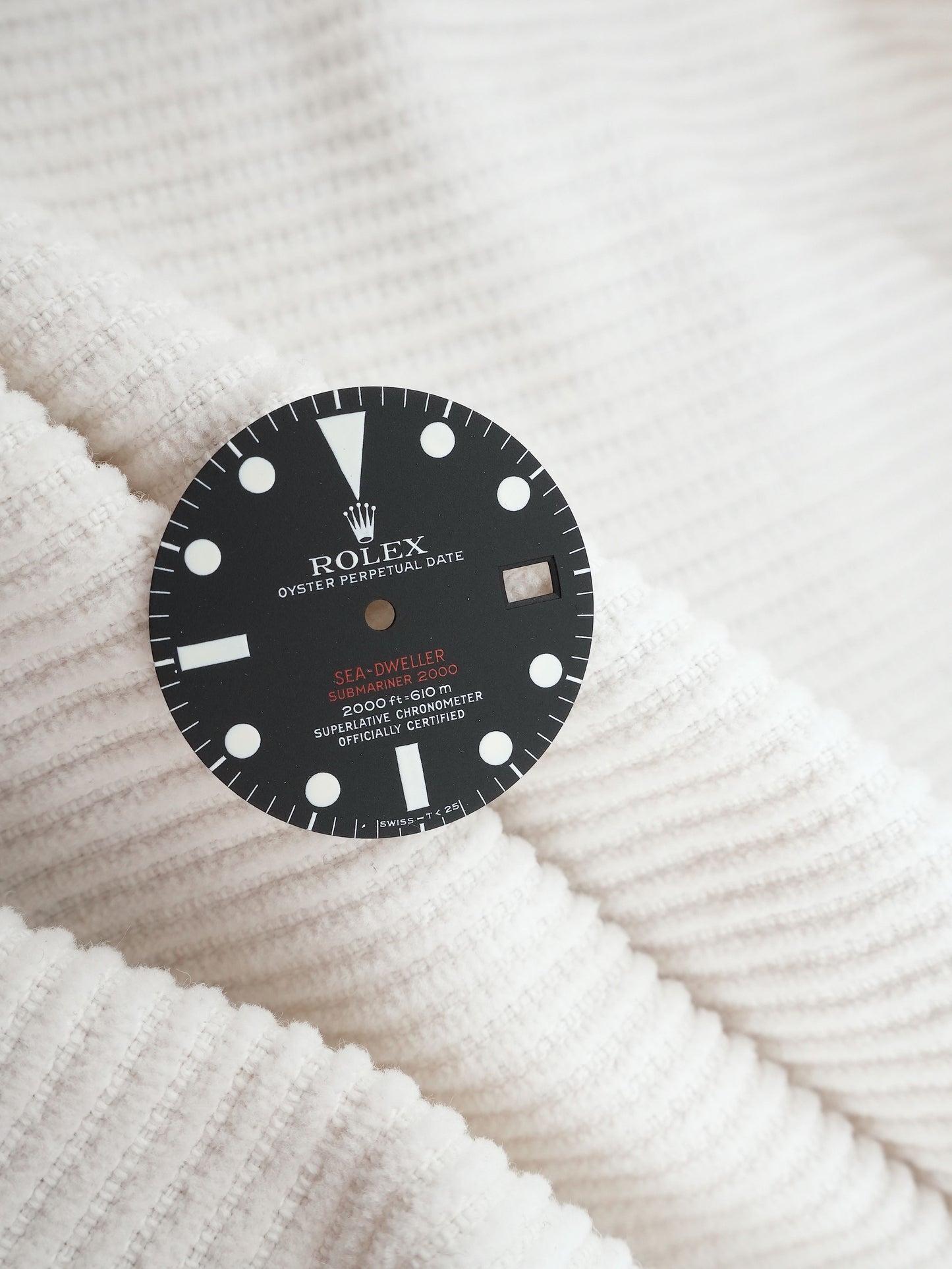 Rolex NOS Double Red MK3 (MKIII) Zifferblatt für Sea-Dweller 1665