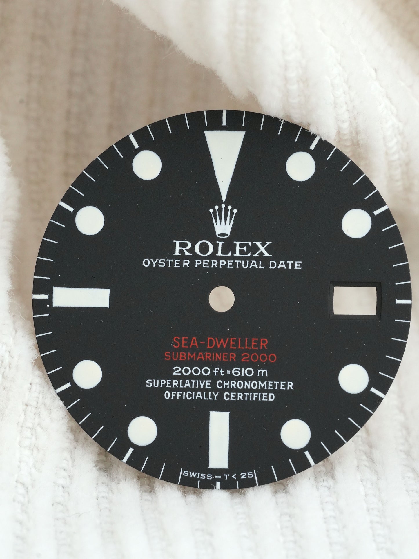 Rolex NOS Double Red MK3 (MKIII) Zifferblatt für Sea-Dweller 1665