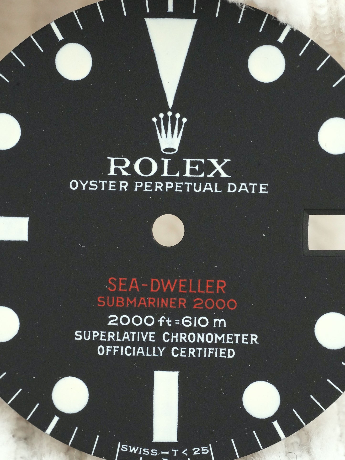 Rolex NOS Double Red MK3 (MKIII) Zifferblatt für Sea-Dweller 1665