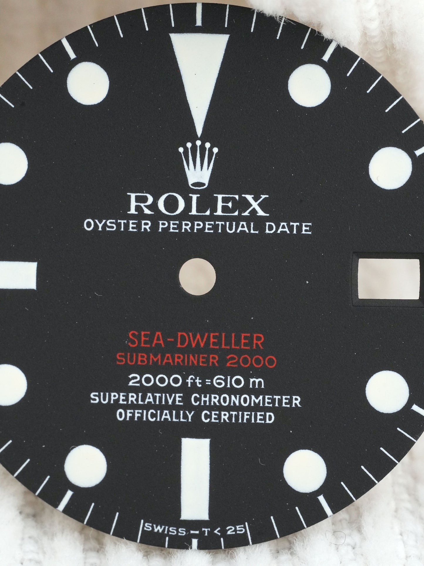Rolex NOS Double Red MK3 (MKIII) Zifferblatt für Sea-Dweller 1665