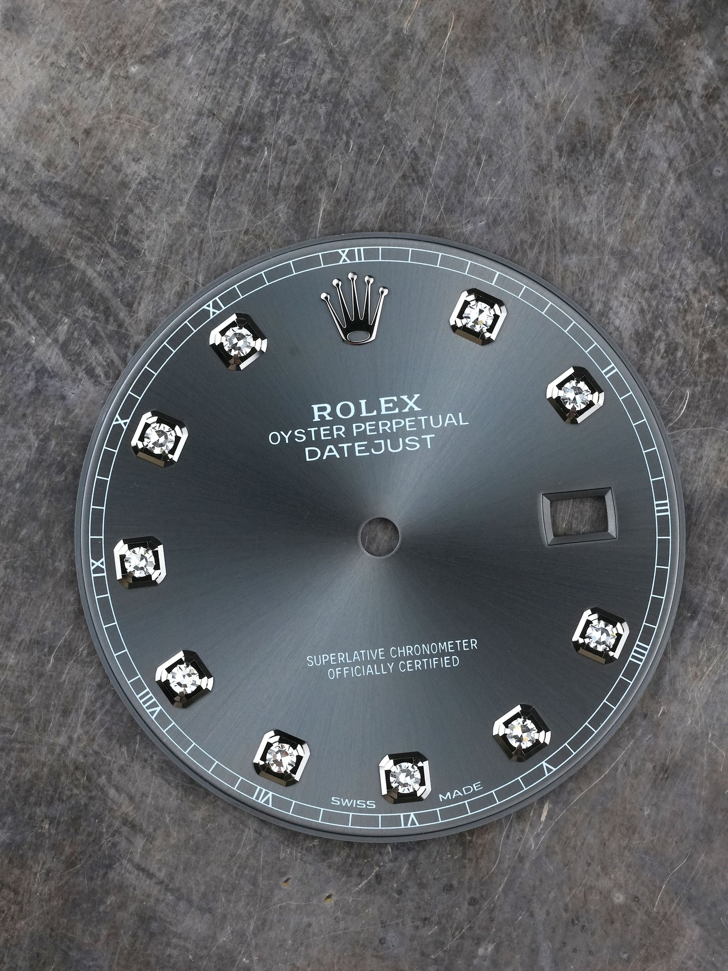 Rolex Diamond Dial Grey for OP Datejust 41mm 126334 | 126300